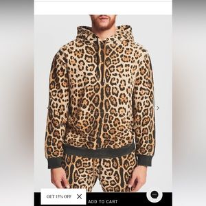 SER.O.YA Leopard Print Hoodie Jacket